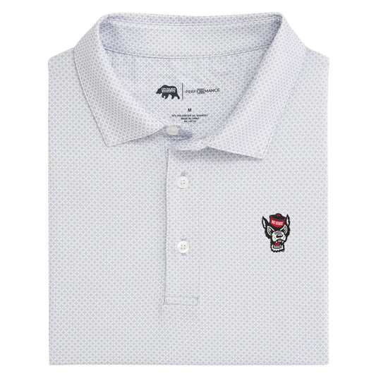 NC State Tuffy Head Scope Printed Performance Polo - Mirage Grey