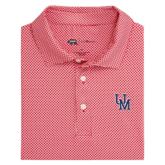 Ole Miss Vintage UM Scope Printed Performance Polo - Red