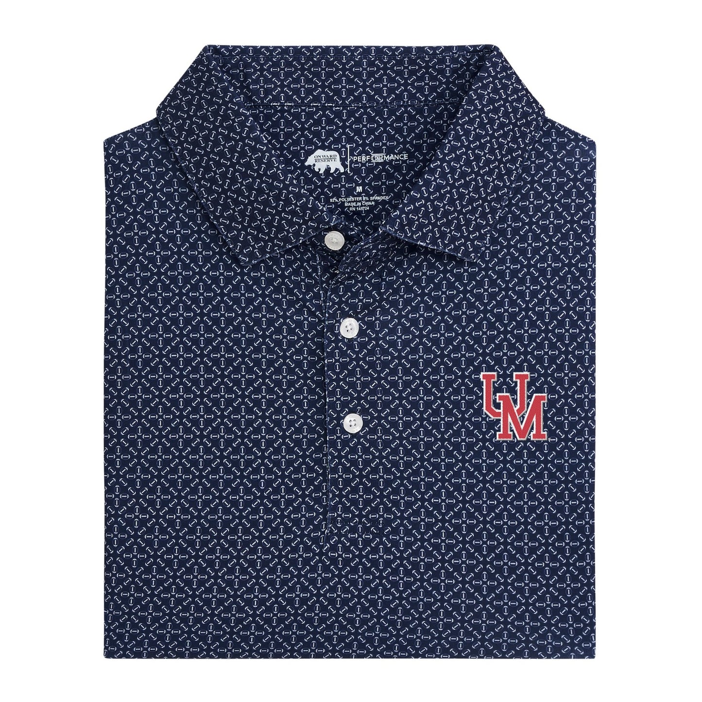Ole Miss Vintage UM Gameday Printed Performance Polo - Naval Academy