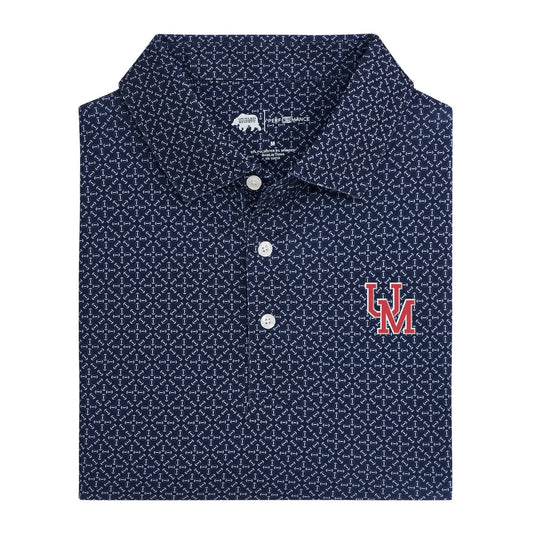 Ole Miss Vintage UM Gameday Printed Performance Polo - Naval Academy
