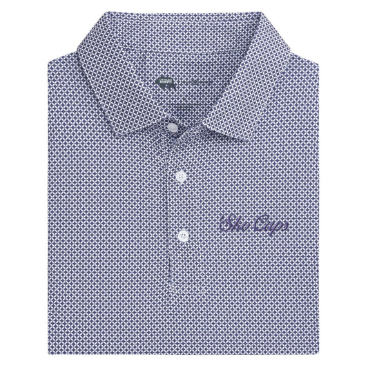 Broughton 'Sko Caps Scope Printed Performance Polo - Purple