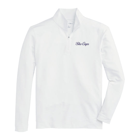 Broughton 'Sko Caps Flow Performance 1/4 Zip - White