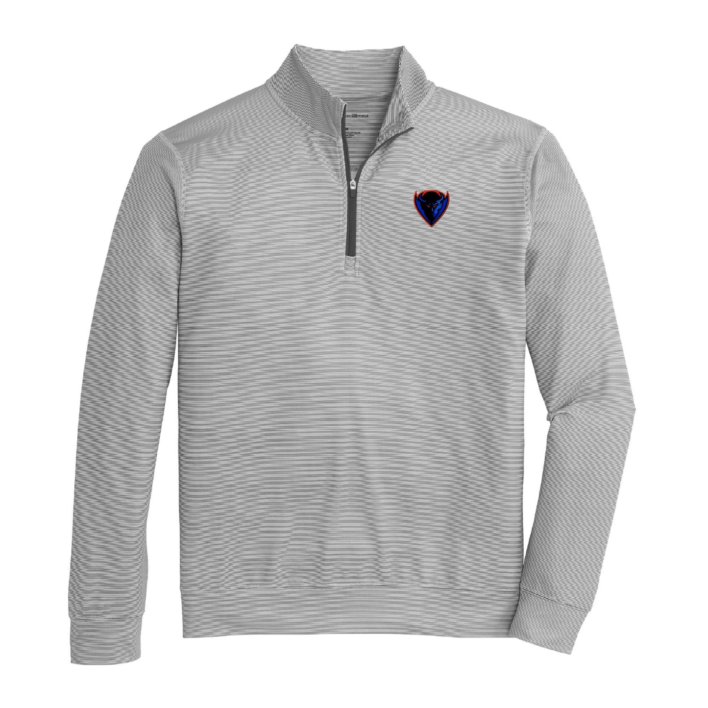 DePaul Primary Hairline Stripe Printed Performance 1/4 Zip - Black