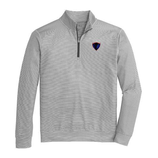 DePaul Primary Hairline Stripe Printed Performance 1/4 Zip - Black