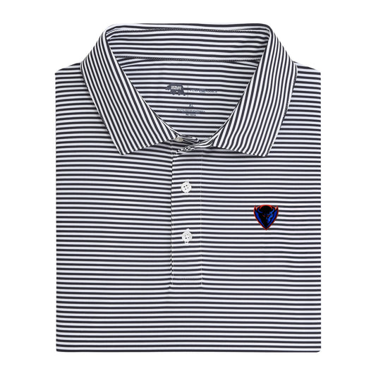 DePaul Primary Echo Stripe Performance Polo - Black