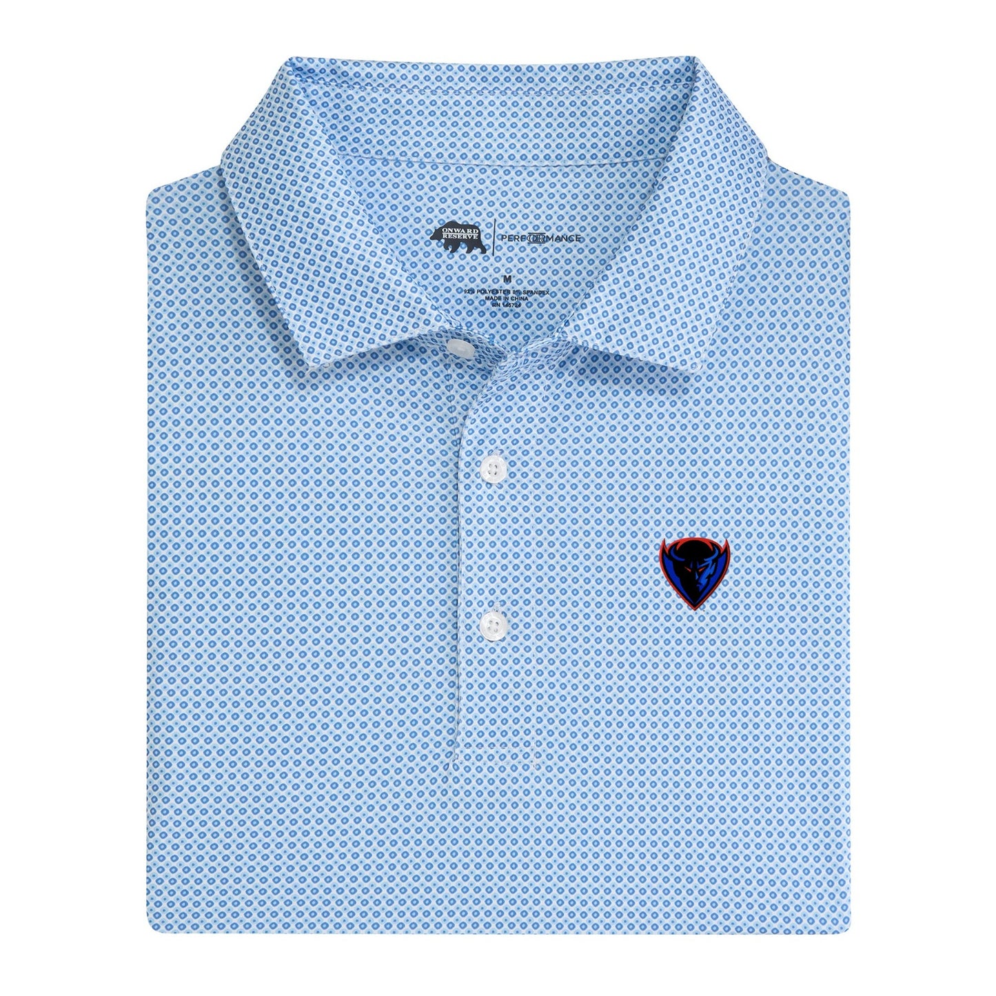 DePaul Primary League Printed Performance Polo - Sport Blue