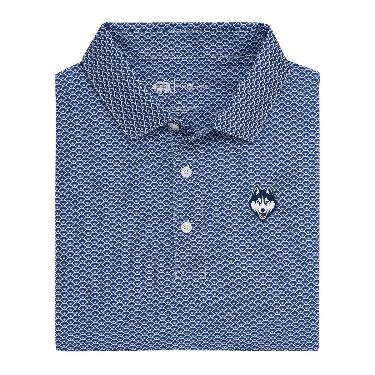UConn Husky Home Team Printed Performance Polo - Classic Navy