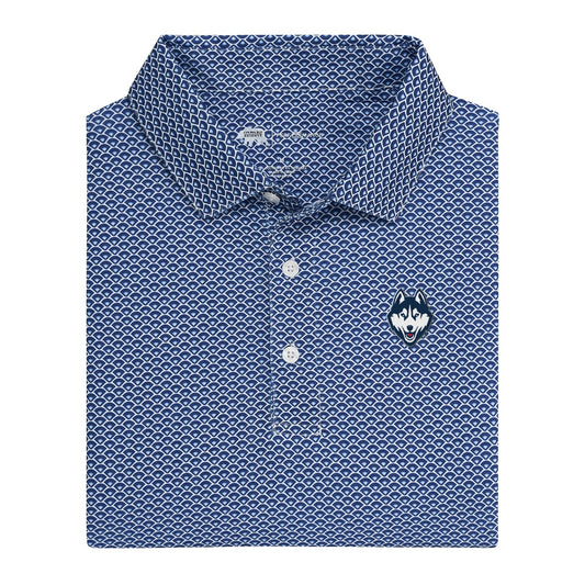 UConn Husky Home Team Printed Performance Polo - Classic Navy