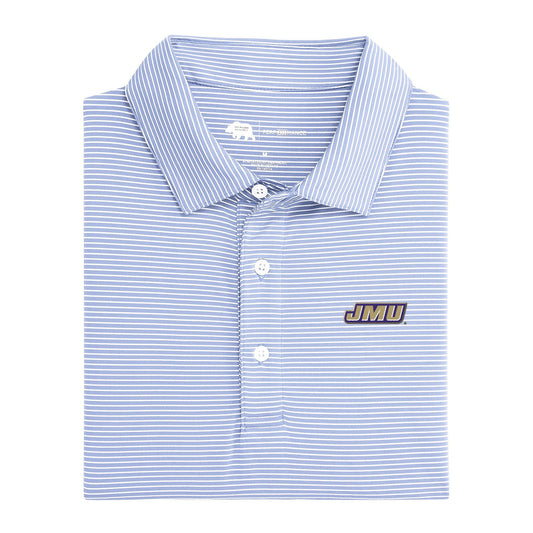 James Madison JMU Birdie Stripe Performance Polo - Heron