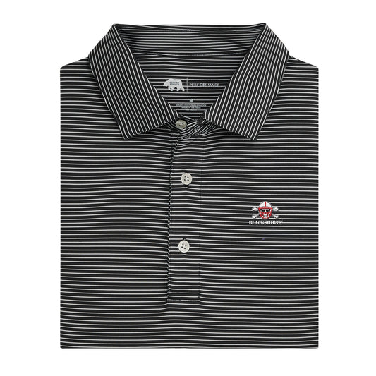 Nebraska Blackshirts Birdie Stripe Performance Polo - Black/White