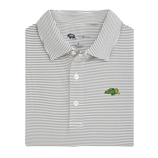North Dakota State Primary Birdie Stripe Performance Polo - Black