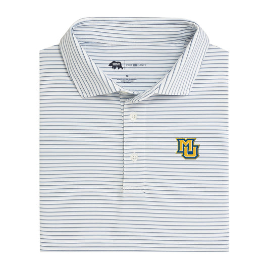 Marquette MU Scout Stripe Performance Polo - True Navy