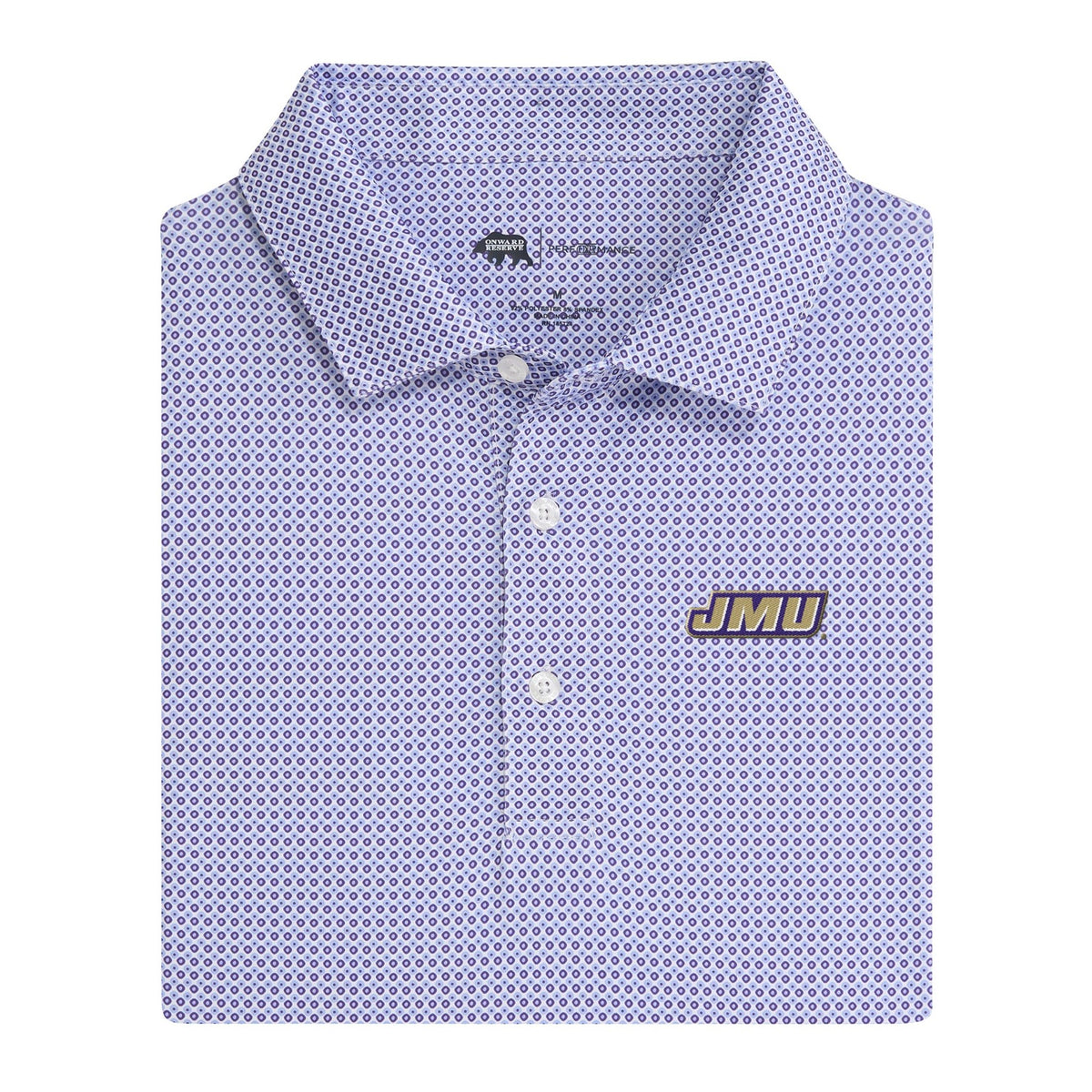 James Madison JMU League Printed Performance Polo - Daybreak