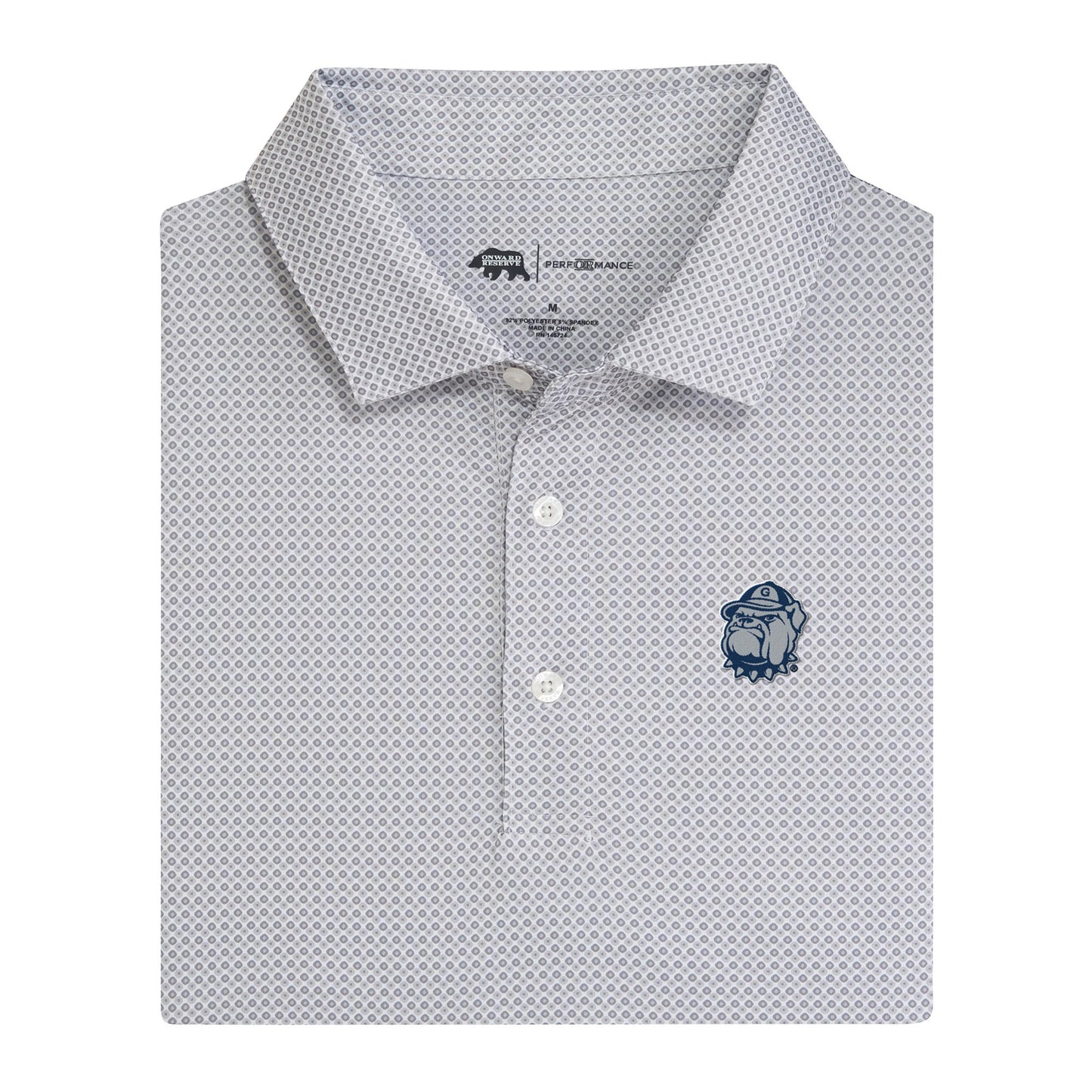 Georgetown Mascot League Printed Performance Polo - Nine Iron