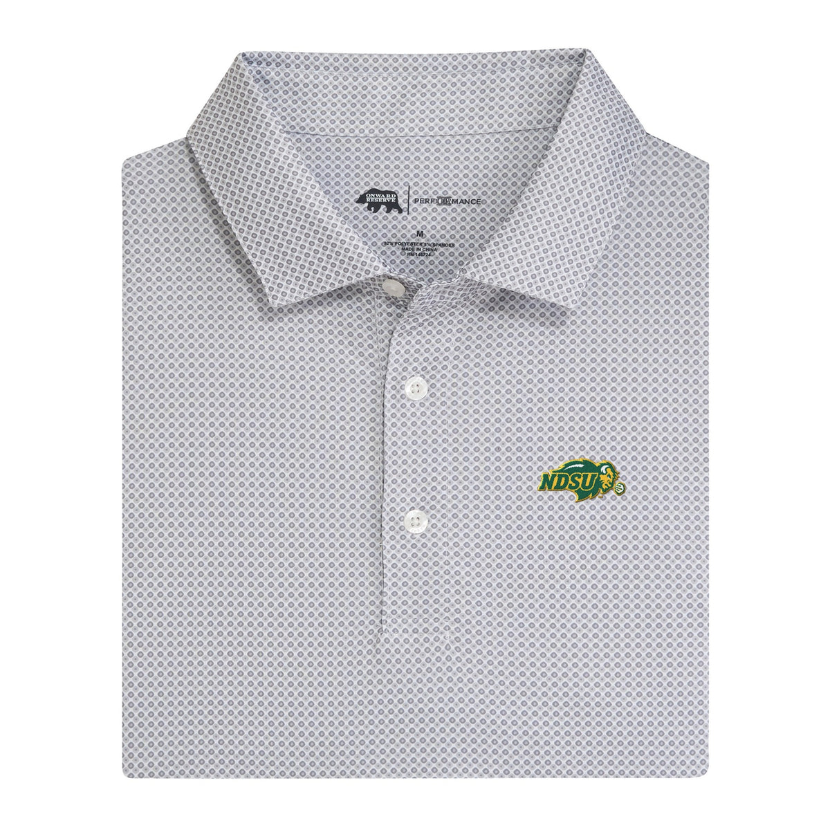 North Dakota State Primary League Printed Performance Polo - Nine Iron