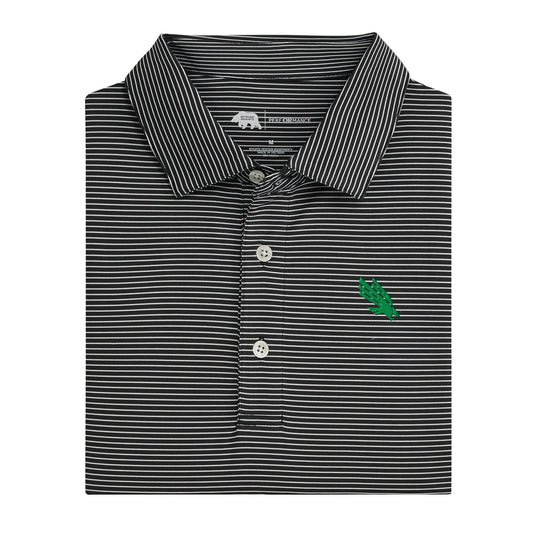 North Texas Diving Eagle Birdie Stripe Performance Polo - Black/White