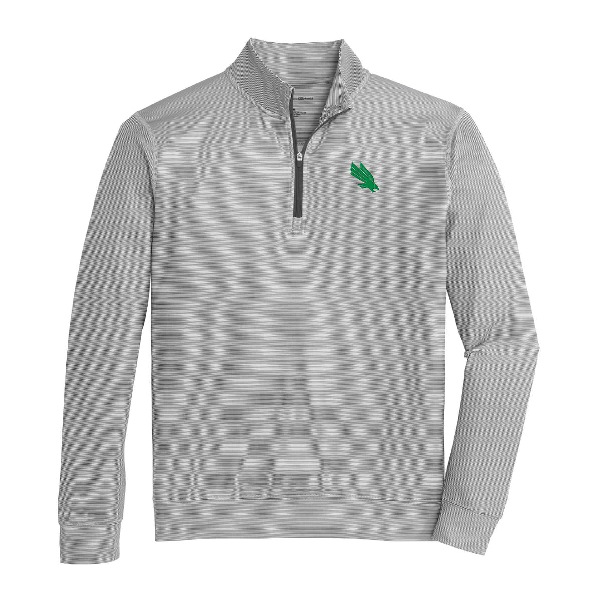 North Texas Diving Eagle Hairline Stripe Printed Performance 1/4 Zip - Black