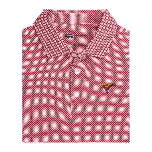Iowa State Vintage Cyclone Scope Printed Performance Polo - Crimson