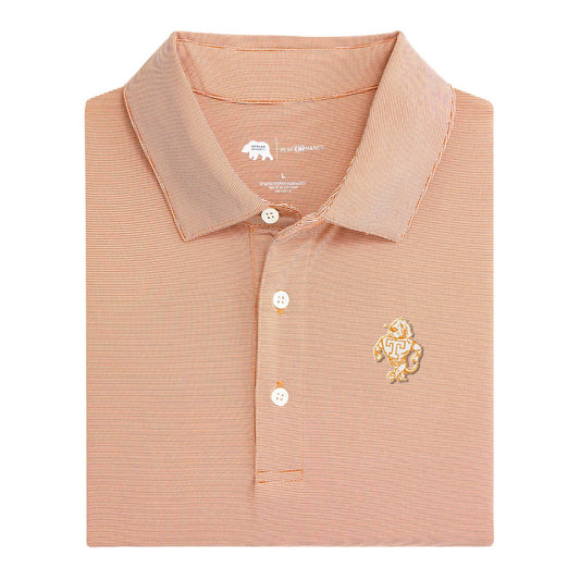 Tennessee Vintage Smokey Audible Hairline Stripe Performance Polo - Orange
