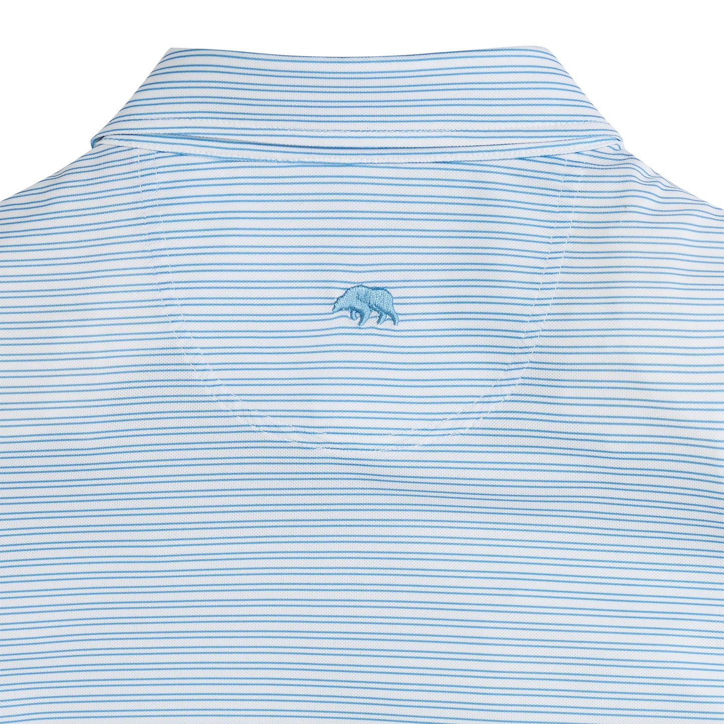 Pairing Stripe Performance Pique Polo - Lichen Blue