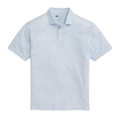 Pairing Stripe Performance Pique Polo - Lichen Blue