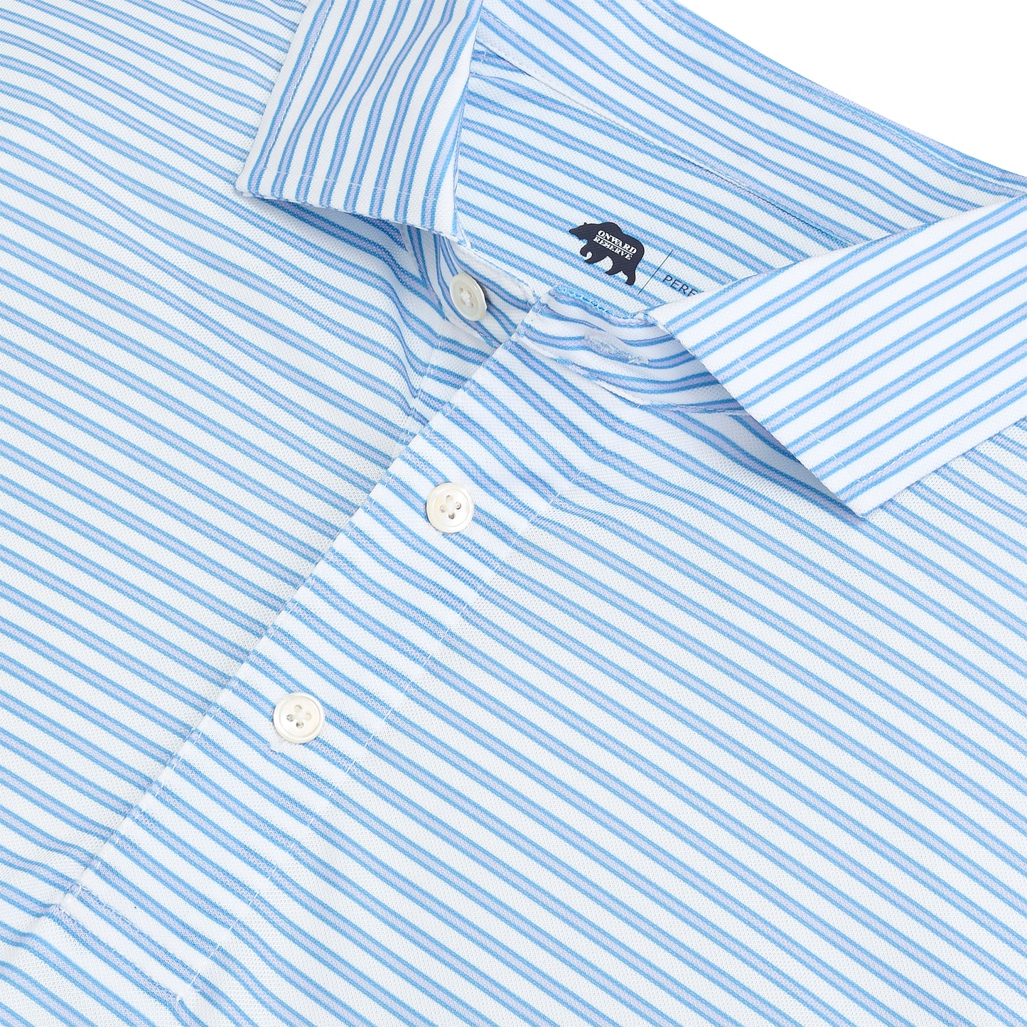 Guide Stripe Performance Pique Polo - Iris