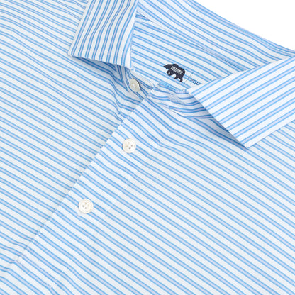Guide Stripe Performance Pique Polo - Iris