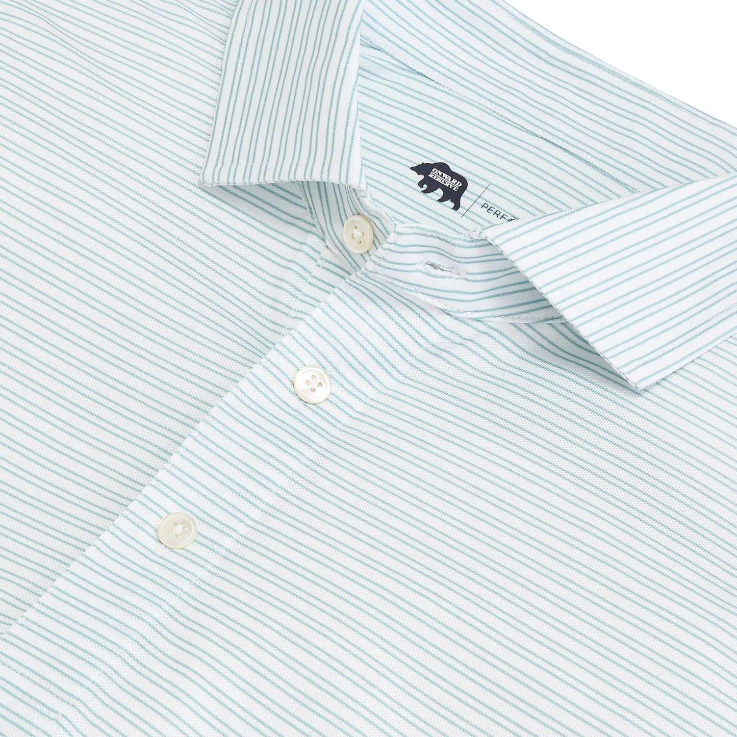 Pairing Stripe Performance Pique Polo - Aquifer