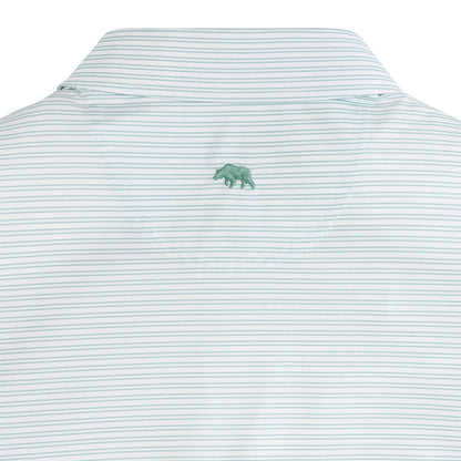 Pairing Stripe Performance Pique Polo - Aquifer