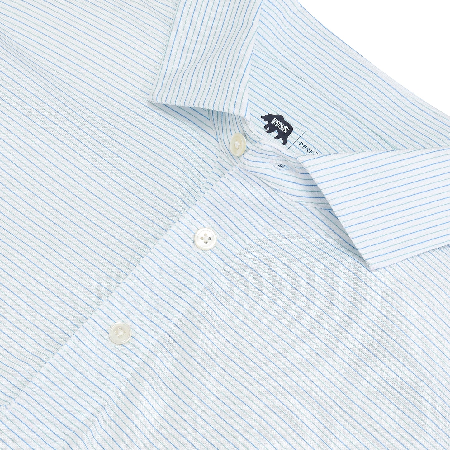 Tour Stripe Performance Pique Polo - Azurine