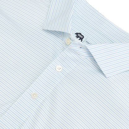 Tour Stripe Performance Pique Polo - Azurine