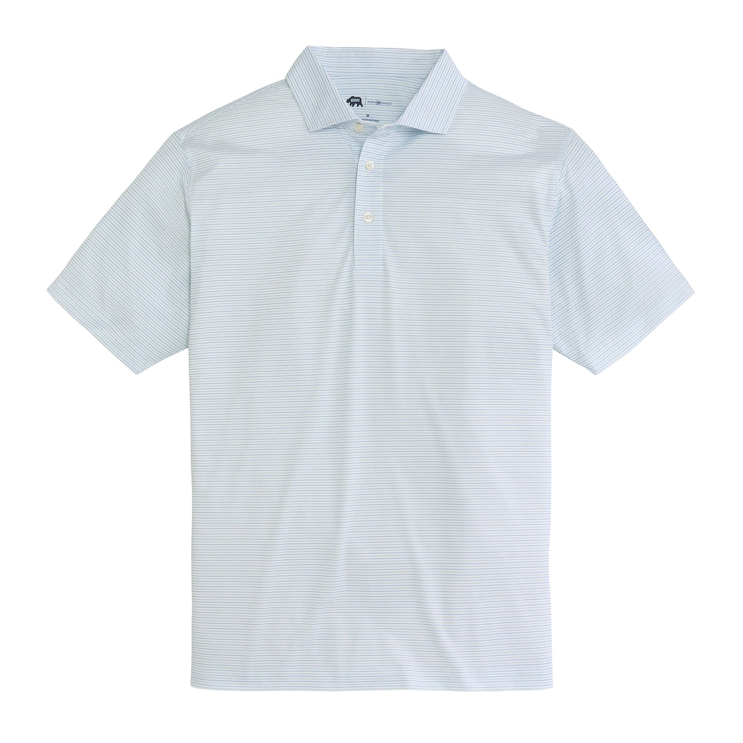 Tour Stripe Performance Pique Polo - Azurine