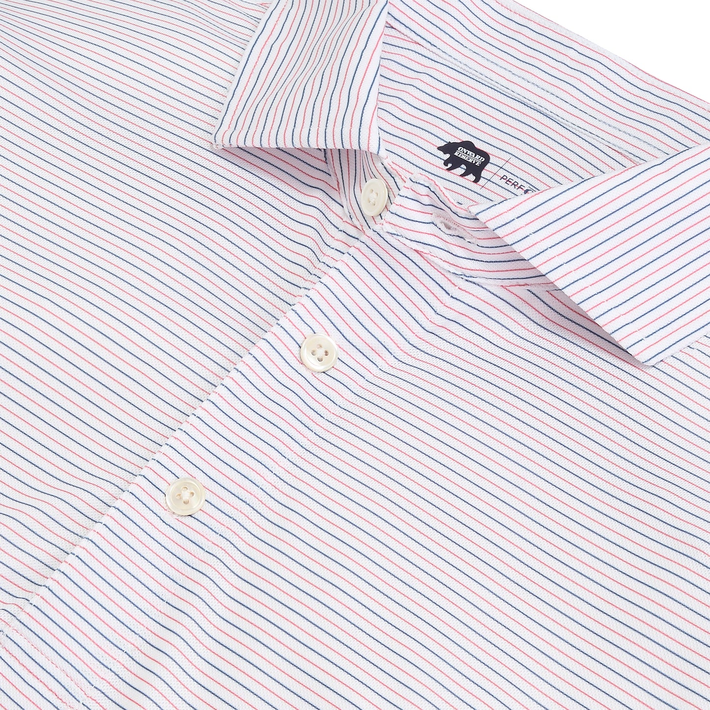 Tour Stripe Performance Pique Polo - Ensign Blue