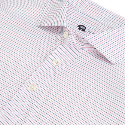 Tour Stripe Performance Pique Polo - Ensign Blue