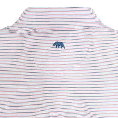 Tour Stripe Performance Pique Polo - Ensign Blue