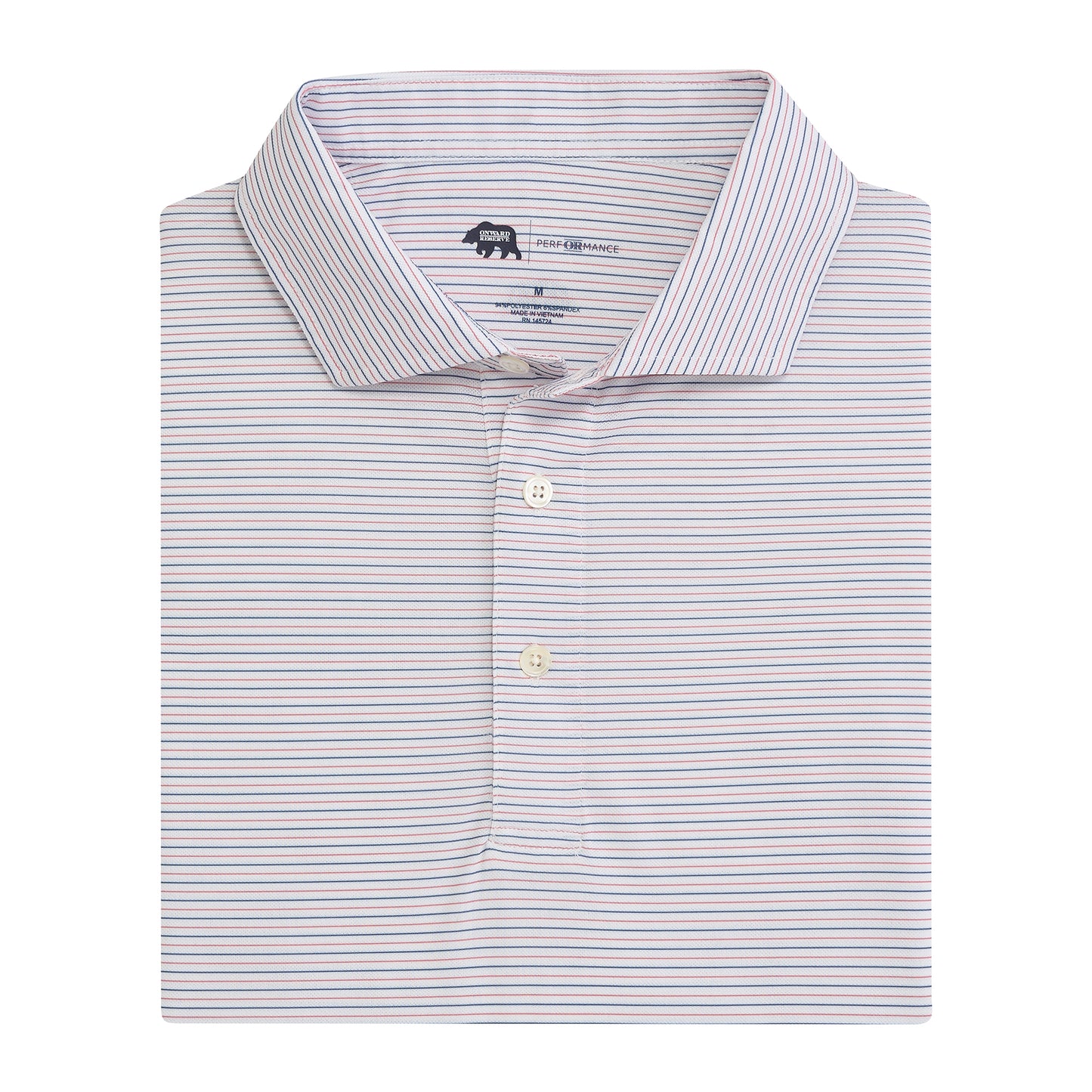 Tour Stripe Performance Pique Polo - Ensign Blue