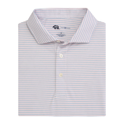 Tour Stripe Performance Pique Polo - Ensign Blue