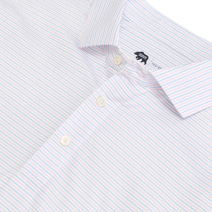 Tour Stripe Performance Pique Polo - Orchid