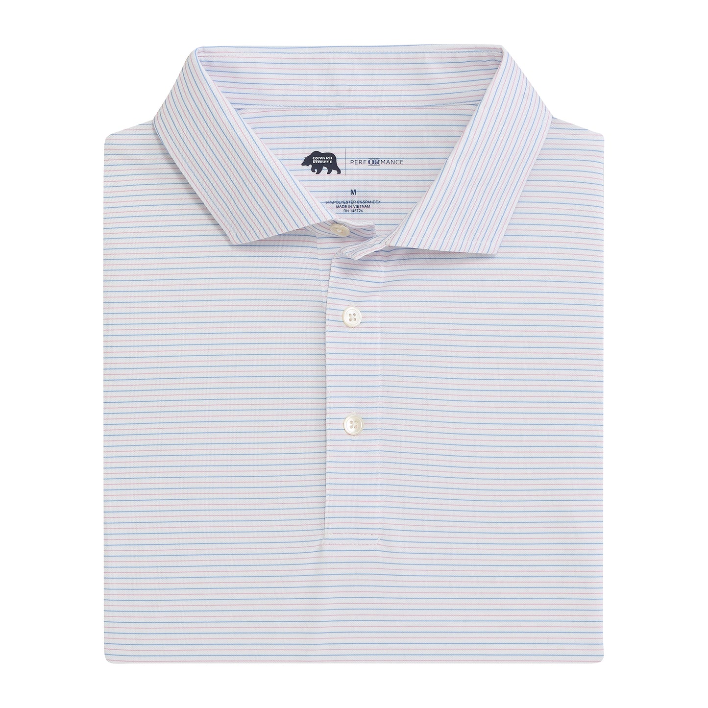 Tour Stripe Performance Pique Polo - Orchid