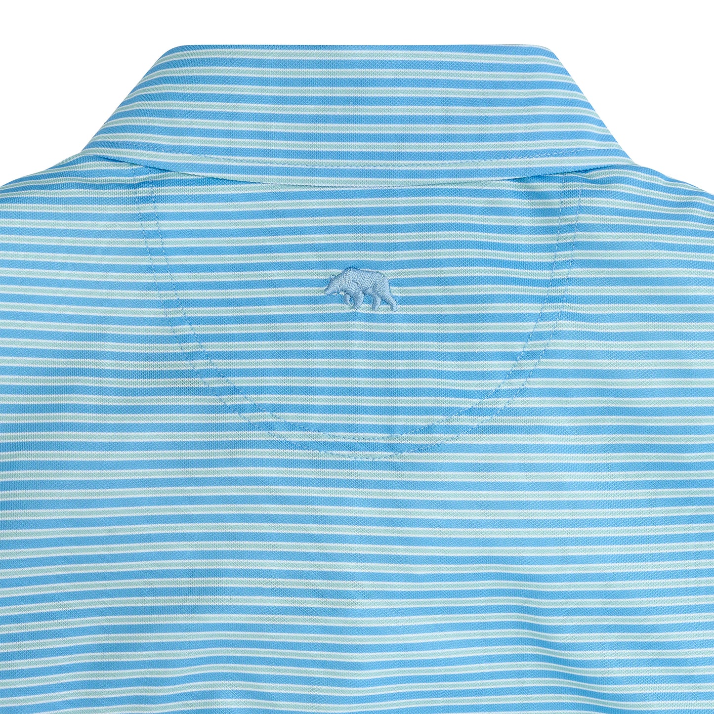 Trophy Stripe Performance Pique Polo - Azurine