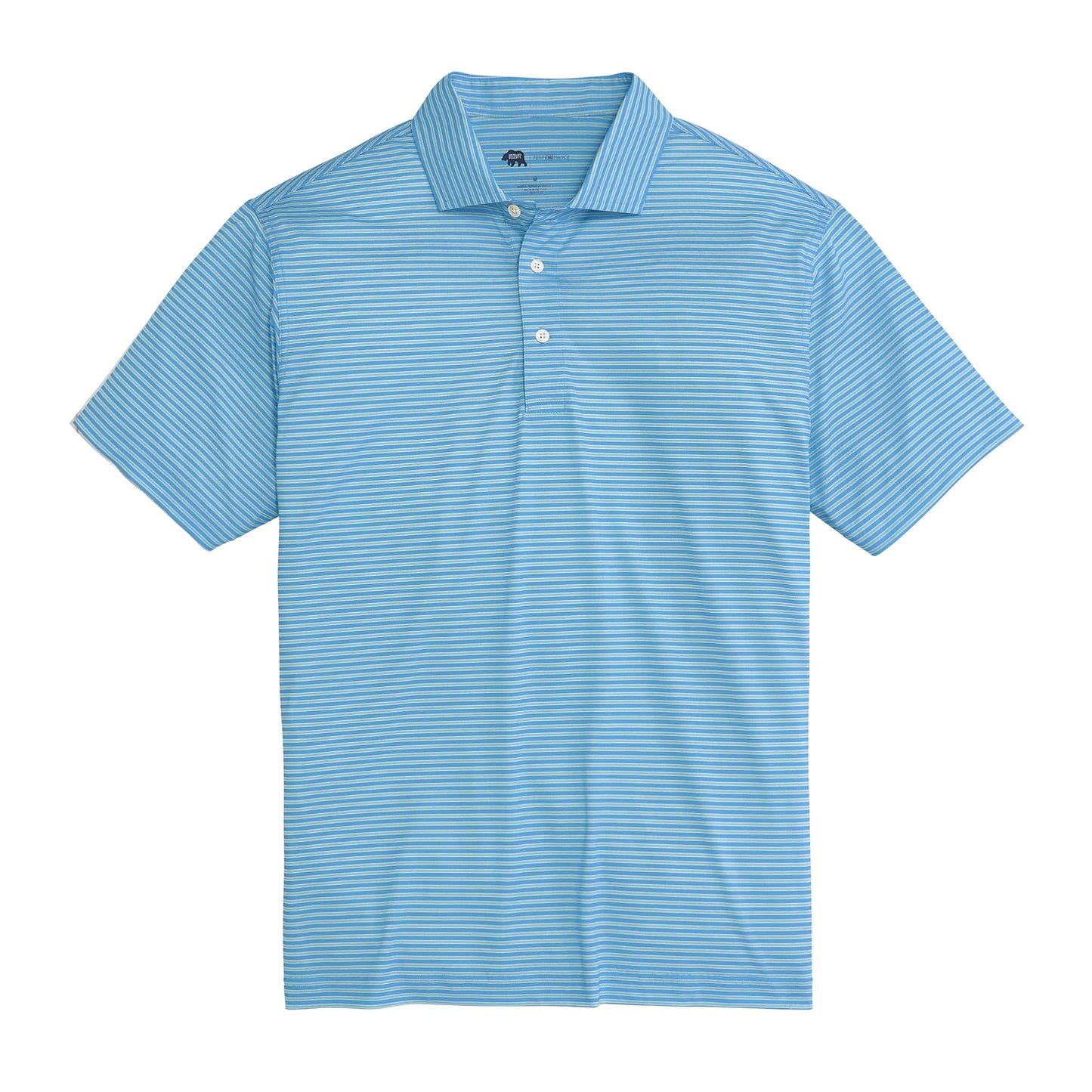 Trophy Stripe Performance Pique Polo - Azurine