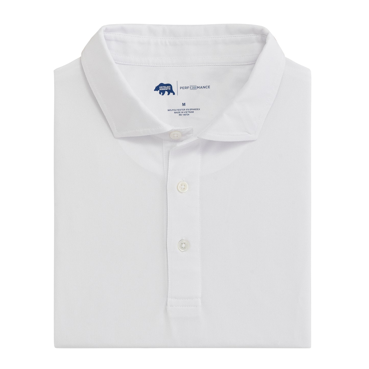 Solid Performance Pique Polo - White
