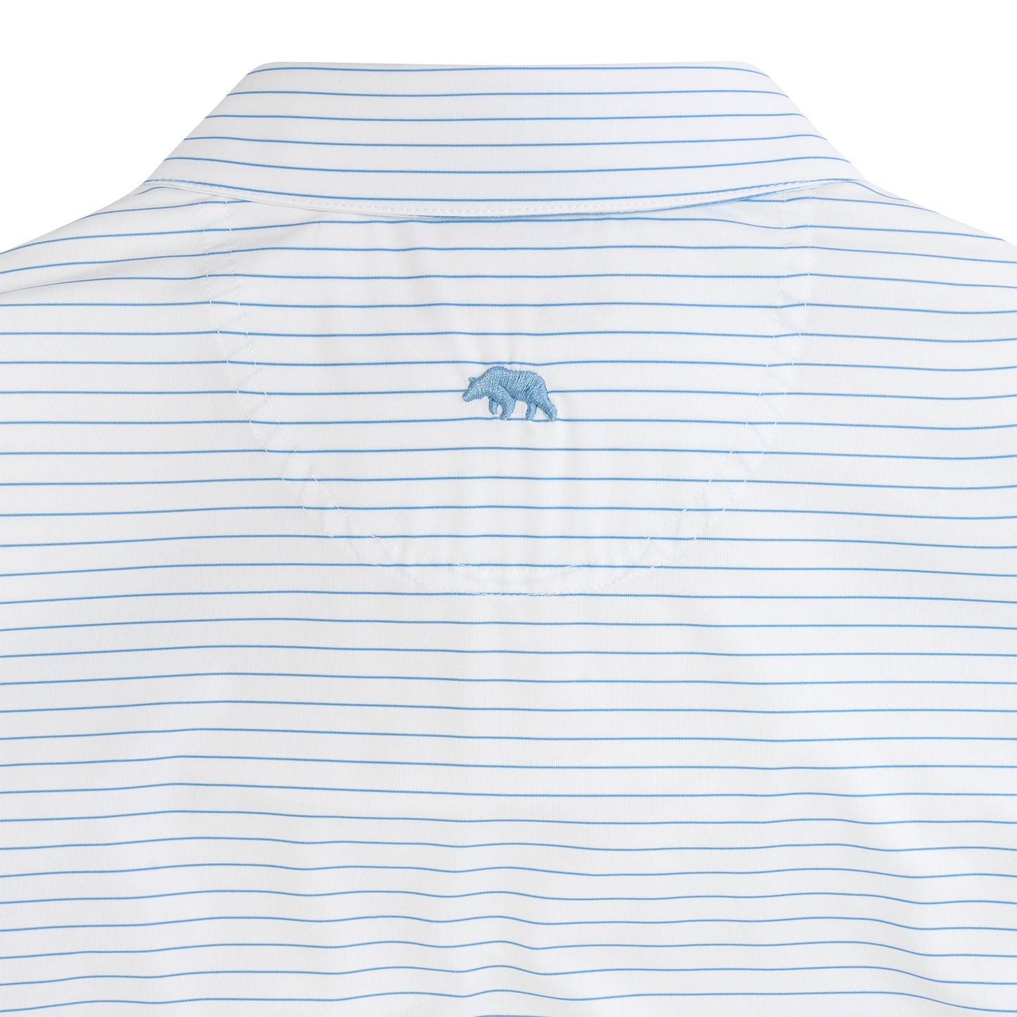 Atlantic Stripe Performance Polo - Azurine