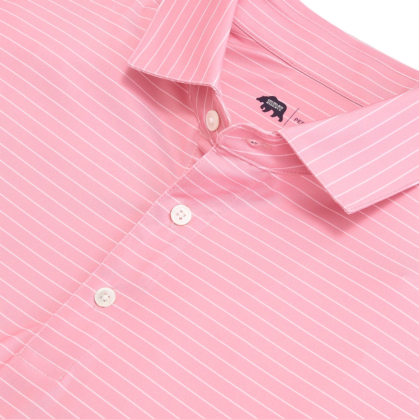 Atlantic Stripe Performance Polo - Orchid