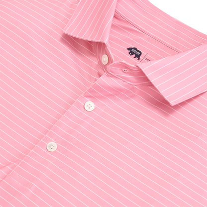 Atlantic Stripe Performance Polo - Orchid
