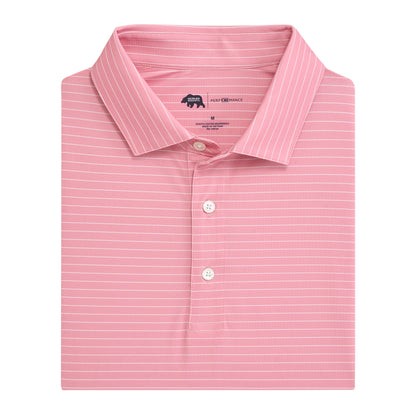 Atlantic Stripe Performance Polo - Orchid