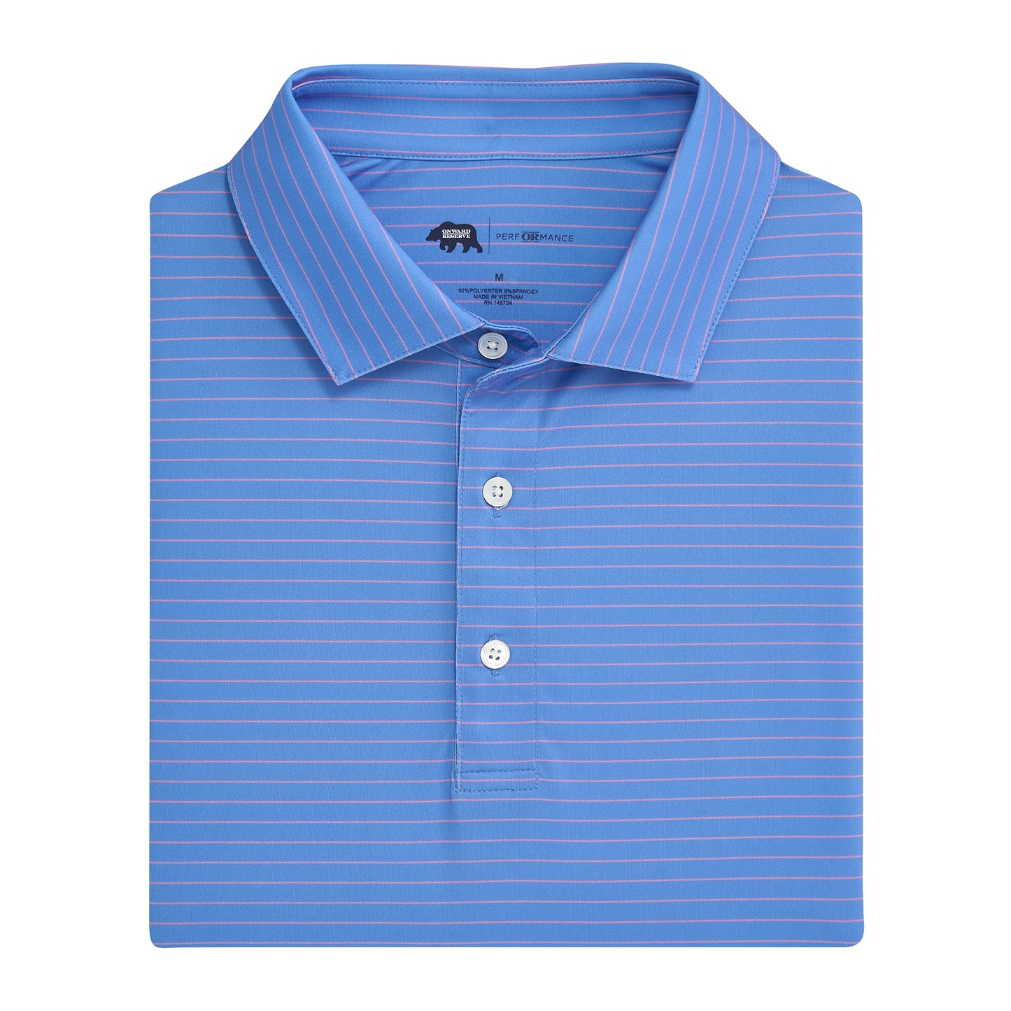Atlantic Stripe Performance Polo - Riviera
