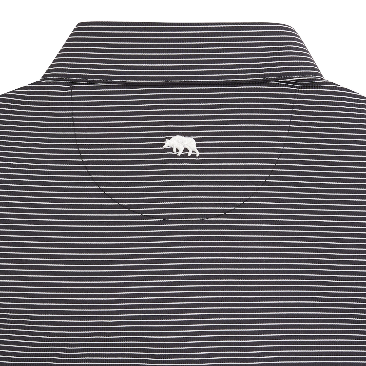 Birdie Stripe Performance Polo - Black/White