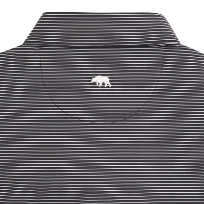 Birdie Stripe Performance Polo - Black/White