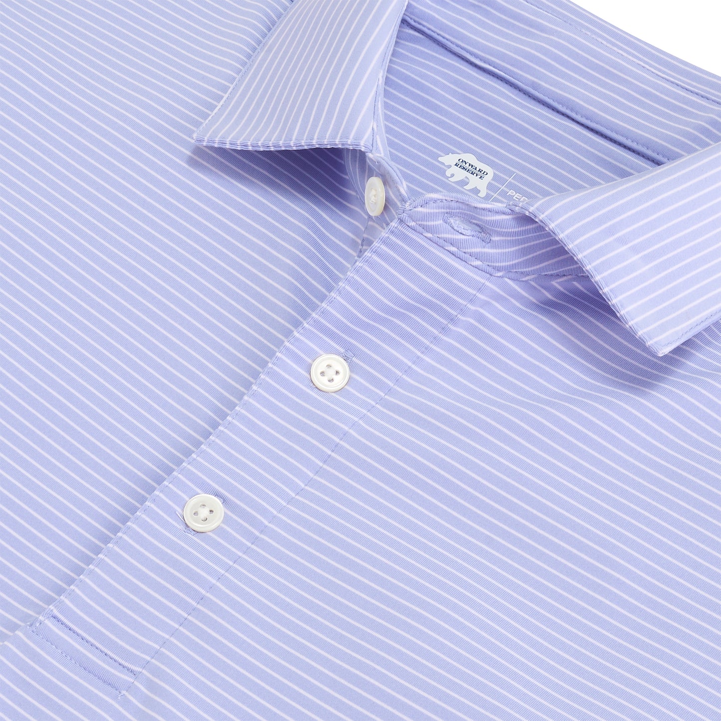 Birdie Stripe Performance Polo - Heron